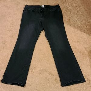 Maurices M black boot cut jeans size 18 long.